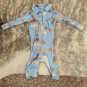 Bamboo buckaroo baby pearl snap outfit